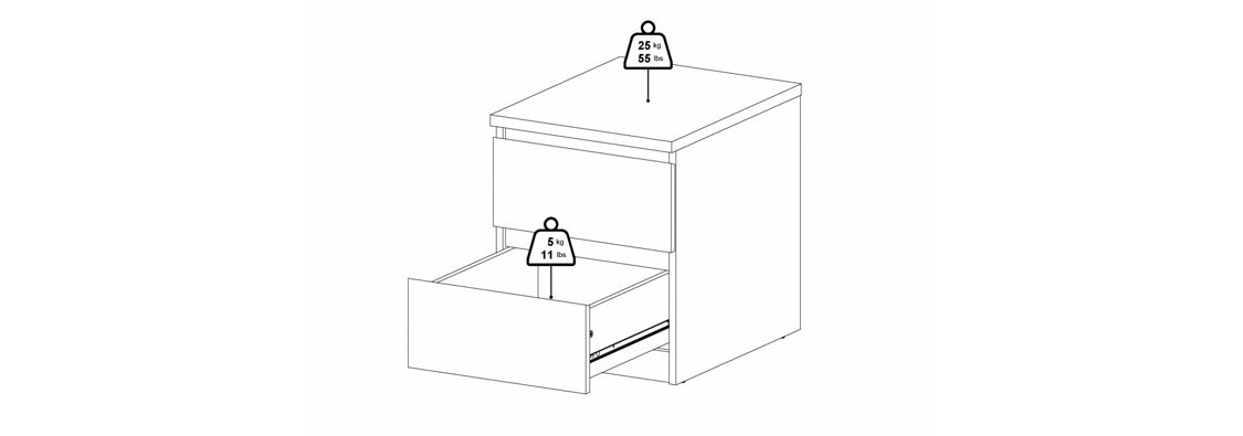 MESA DE NOCHE NAIA 2GVTS